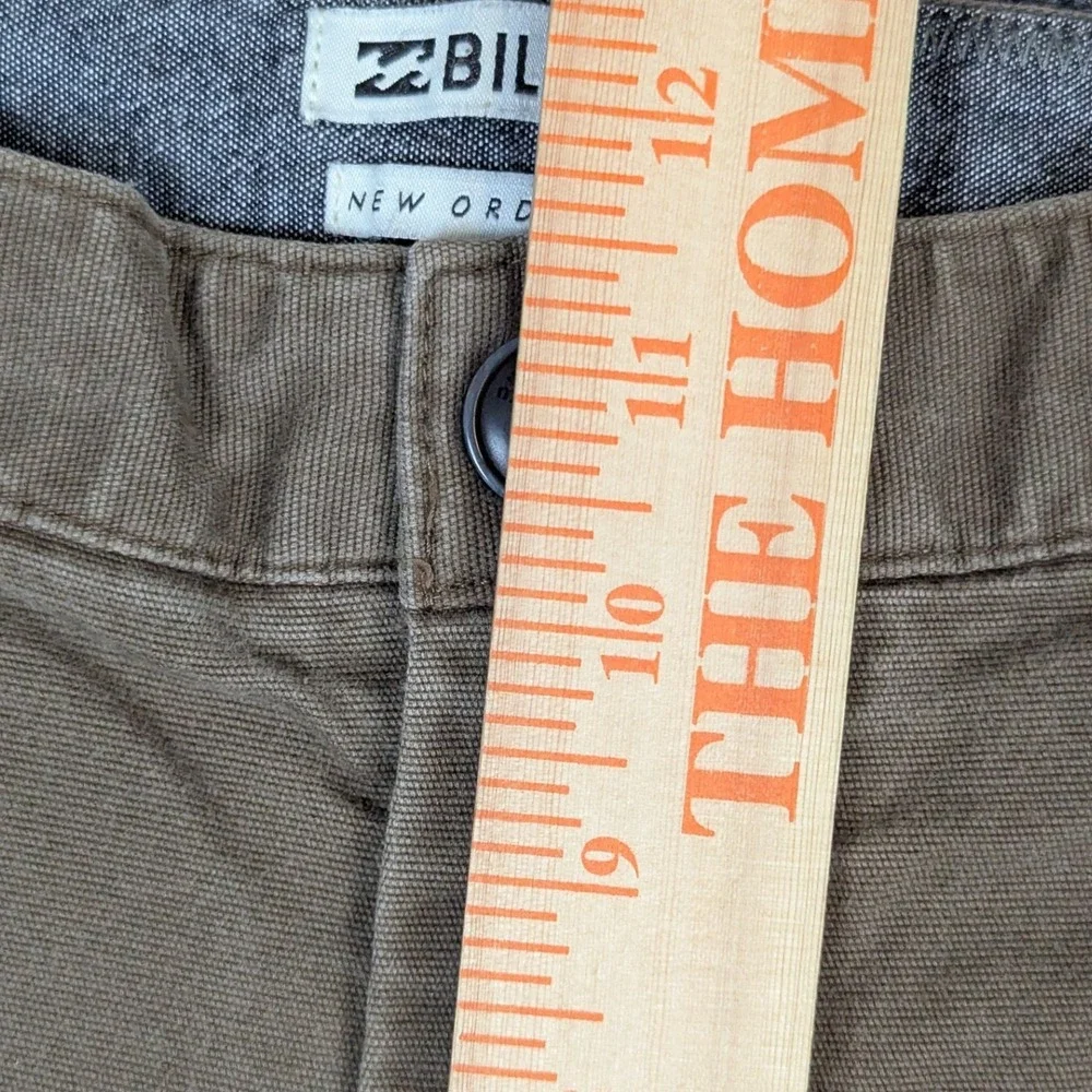 Billabong New Order Stretch Chino Shorts Brown Casual Surf Skate Mens 32 Cotton